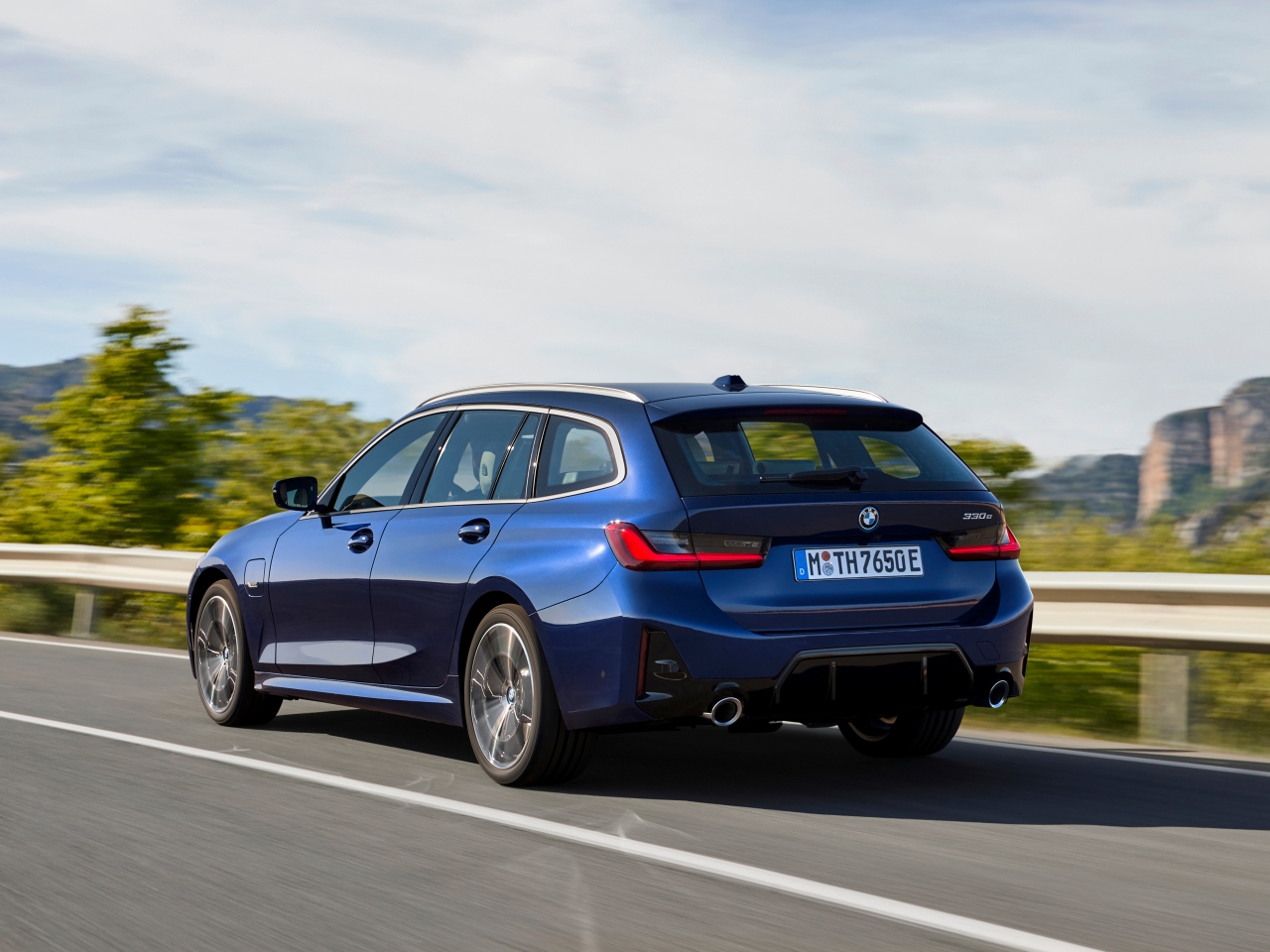 BMW Serie 3 touring vista tres cuartos trasera