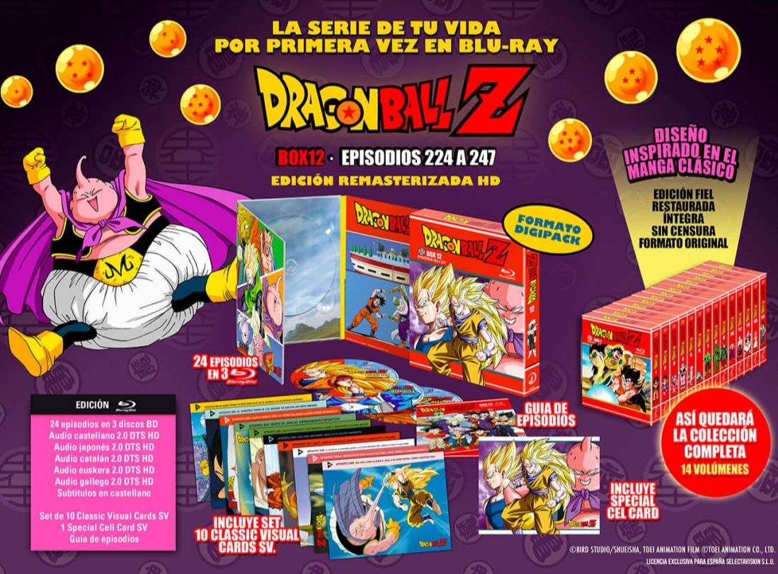 Dragon Ball Z - Portada y fecha de lanzamiento del Box 12 de la serie en Blu-ray. ¡El Super Saiyan 3 en alta definición!