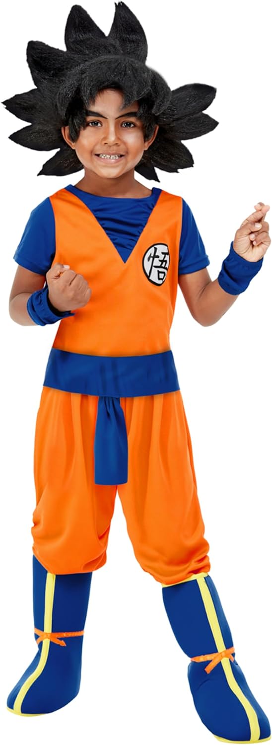 Peluca Goku Halloween Disfraz Niños Sayayin Dragon Ball Z